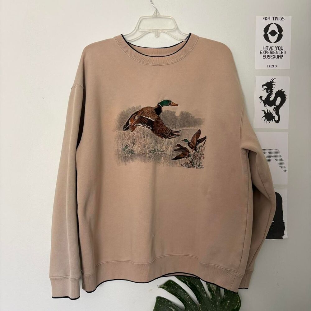 Croft-barrow Women's Tan and Cream Sweatshirt